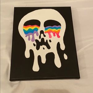 hand drawn and painted 8x10 canvas